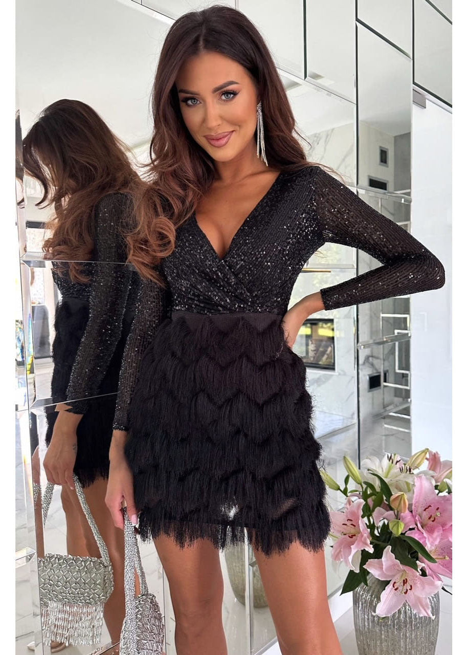 Elise | Dress with Sequins and Ruffles